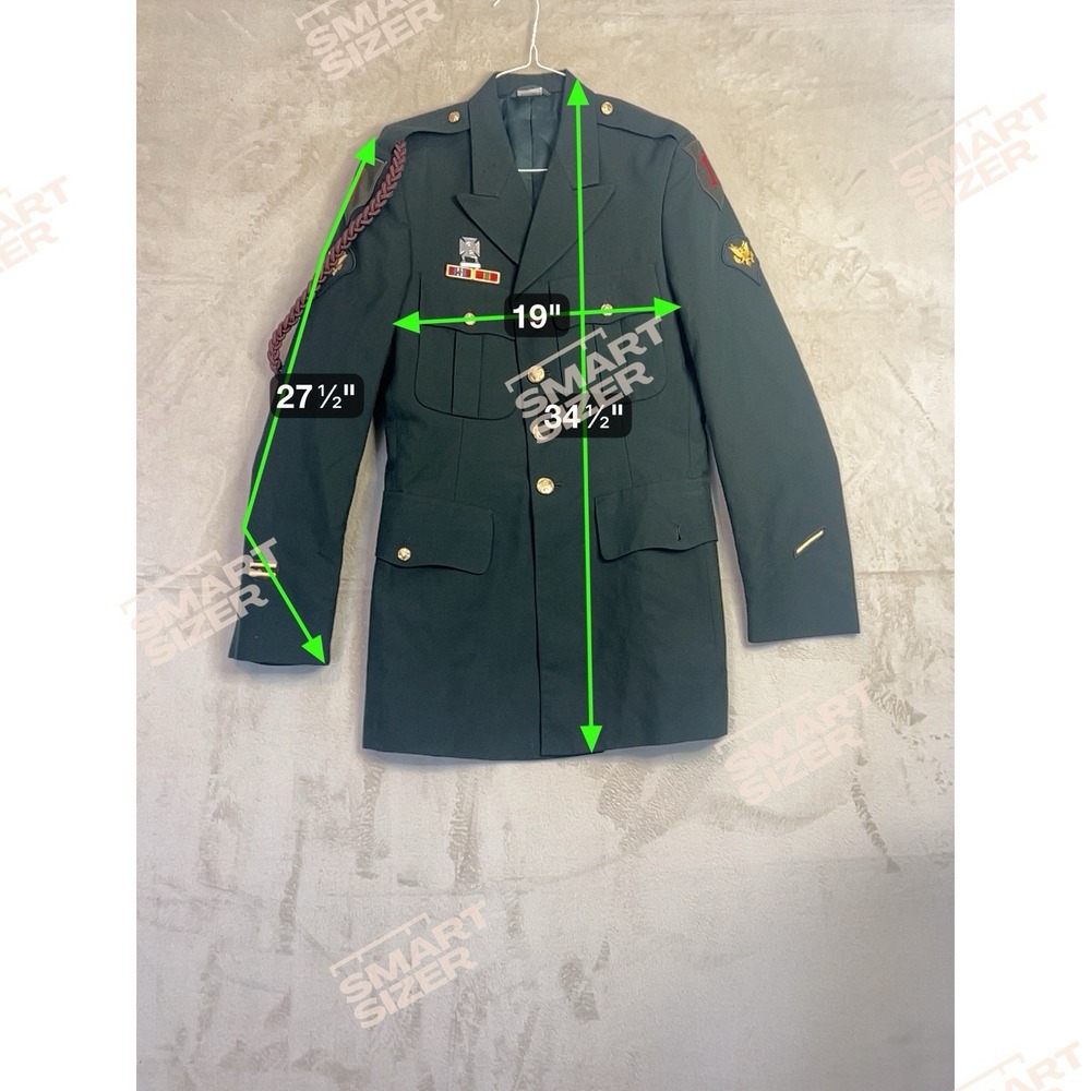 US Army Class A Dress Green Uniform Jacket 1st Infantry Big Red One 38XL - Picture 10 of 10